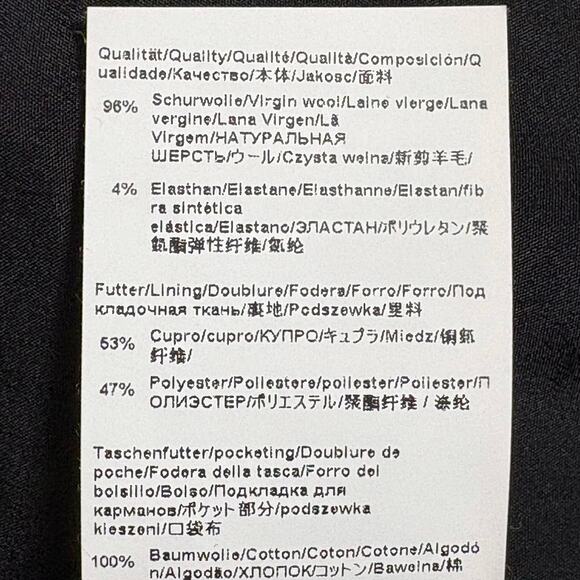 Boss by Hugo Boss Jabina Black One Button Stretch Wool Blazer Size 6 - Picture 6 of 6